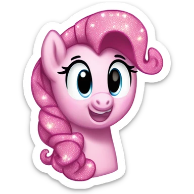 Pinkie pie sparkly sticker