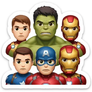 Avengers “assemble” lineup three
 sticker