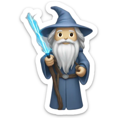 gandalf holding playstation controller sticker