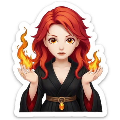 Fire witch sticker