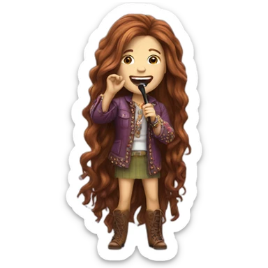 Janis joplin singing high sticker