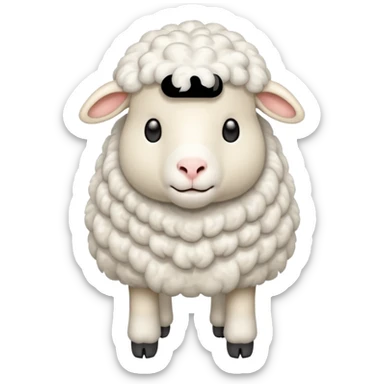 High resolution of A  full body sheep sticker