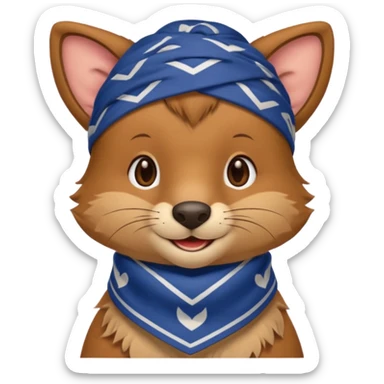 uniformed animal with bandanna sticker