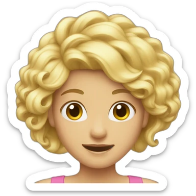 blonde girl hair shaking sticker