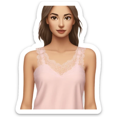 light pink top with lace sticker