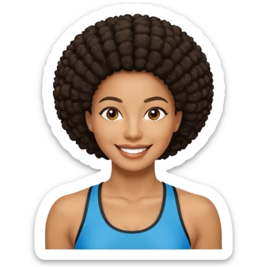 persona afroamericana casada de correr sticker