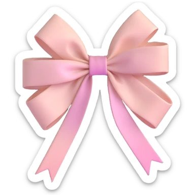 parchment tied with a pastel pink bow sticker