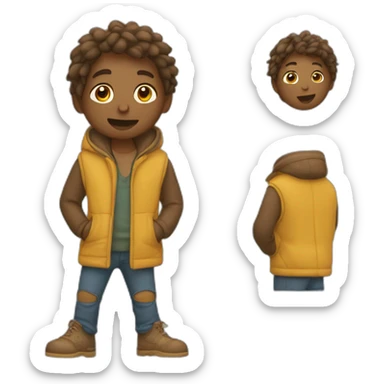 Garçon inondé dans ses larmes sticker