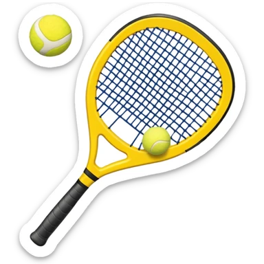 Padel racket with Padel ball sticker