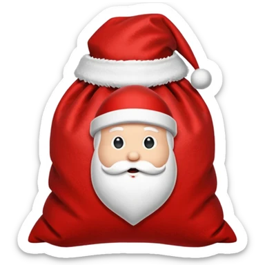 red santa sack sticker