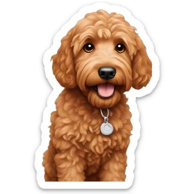 Red Goldendoodle sticker