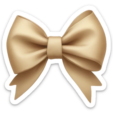 Beige bow sticker