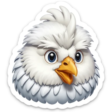 White christmas chicken sticker