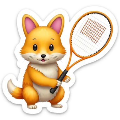 Tennis-Racket Animals sticker