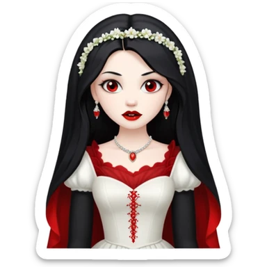 Vampire bride, tradition of vampire, Hungy. sticker
