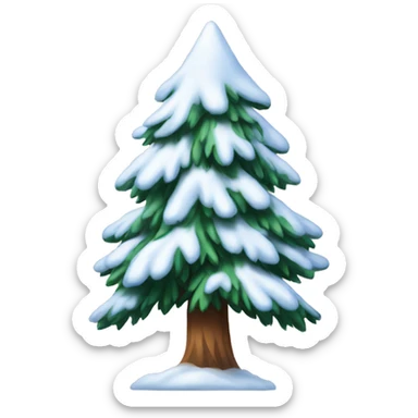 Snow on pine tree sticker