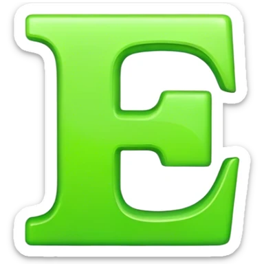 Letter E  sticker