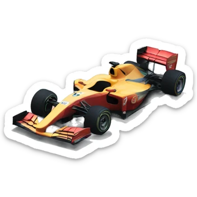 F1 car on highway near ocean sticker