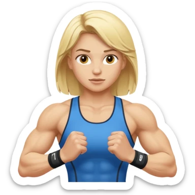 blonde athlete sticker