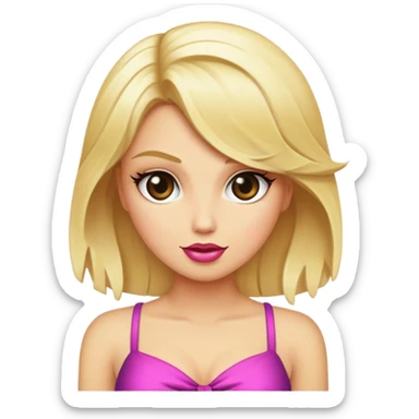 Blonde diva girl sticker