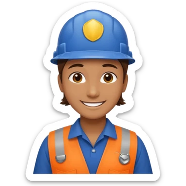 employee of a landscaping company sticker