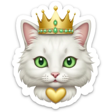 cat with a tiara sticker