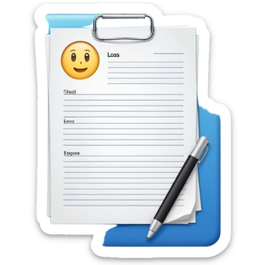 realistic documents with title page white color no emoticons sticker
