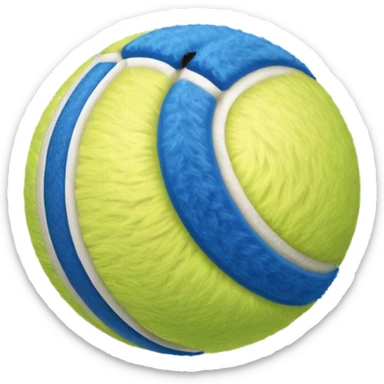 full blue tennis ball sticker