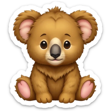 a lions mane on a Baby koala bear 🐨🦁 sticker
