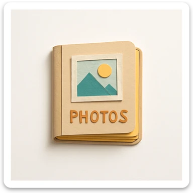 beige photo album sticker