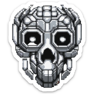 metal collage artwork sticker