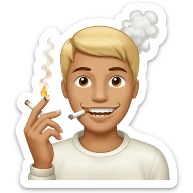 gold tooth with cig sticker