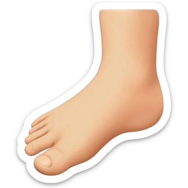 a foot with only 2 toes sticker
