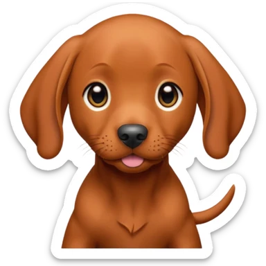 Dark vizsla puppy cute  sticker