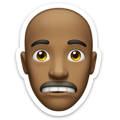 wide eye face jaw dropped sticker