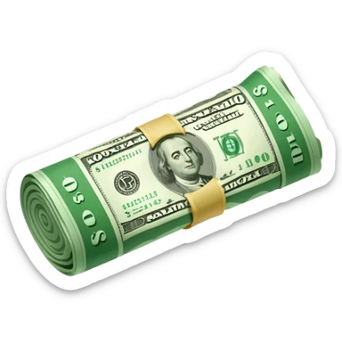 rolled up dollar next to pile of salt sticker