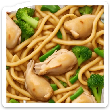 chicken lo mein with veggies sticker