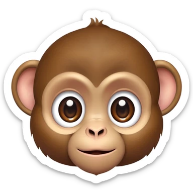 Cute monkey with big eyes  sticker
