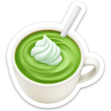 Iced matcha latte with no whipped topping  sticker