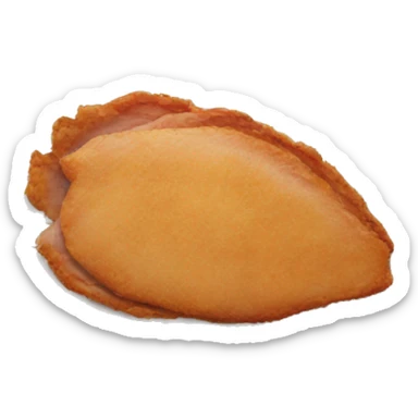 just a turkey cutlet inside a plate  sticker