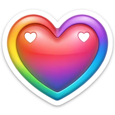 Heart with rainbow colors sticker