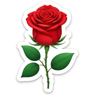 rose with the long stem sticker