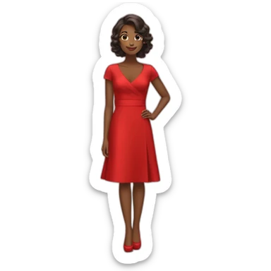 red dress girl master of ceremony sticker