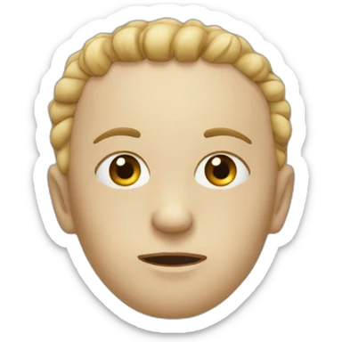 Visage qui se mord les lèvres sticker