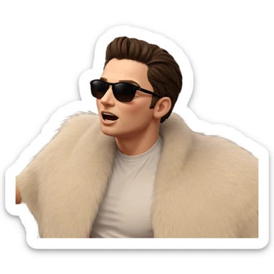 cool guy in sunglasses sticker