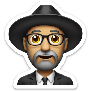 A Rabbi who appears displeased sticker