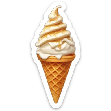 Waffle cone icecream sticker