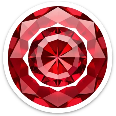 red glitter ruby sticker