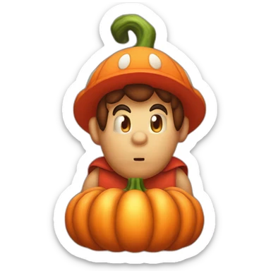 mario bros with dress pumpkin sticker
