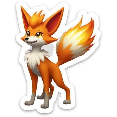  Delphox-Braixen Full body sticker